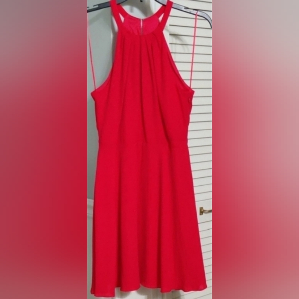 Express Red Halter Style Cocktail Dress, Size S